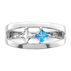 10k White Gold Family Jewelry Ring Mounting - 8