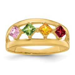 14k Genuine Family Jewelry Ring - 7