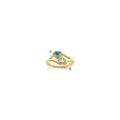 14k Synthetic Family Jewelry Ring - 46