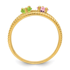 14k Genuine Family Jewelry Ring - 4