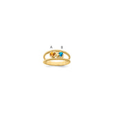 14k Synthetic Family Jewelry Ring - 29