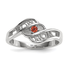 14k White Gold Genuine family jewelry ring