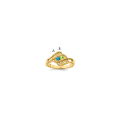 10k Synthetic Family Jewelry Ring - 3
