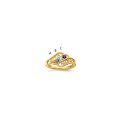 14k Genuine Family Jewelry Ring - 19