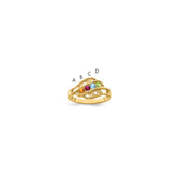 14k Synthetic Family Jewelry Ring - 64