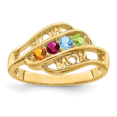 14k Synthetic Family Jewelry Ring - 64