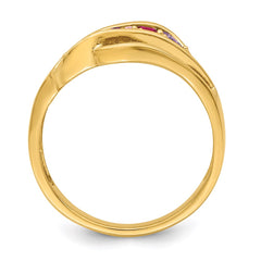 14k Synthetic Family Jewelry Ring - 65