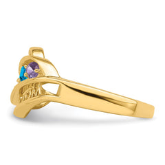 14k Synthetic Family Jewelry Ring - 65