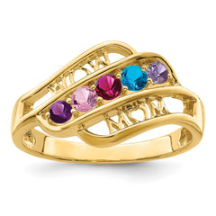 14k Synthetic Family Jewelry Ring - 65