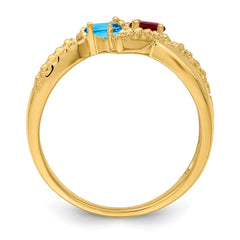 14k Synthetic Family Jewelry Ring - 67