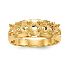 14k Polished 5-Stone Mothers Ring Mounting - 7
