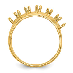 14k Polished 6-Stone Mothers Ring Mounting - 6