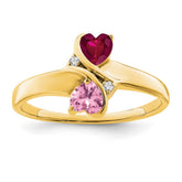 14k Synthetic Family Jewelry Ring - 5
