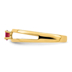 14k 3mm Synthetic Family Jewelry Ring - 6