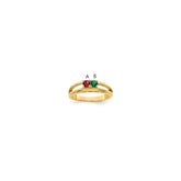 14k 3mm Synthetic Family Jewelry Ring - 7