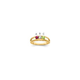 14k 3mm Synthetic Family Jewelry Ring - 8