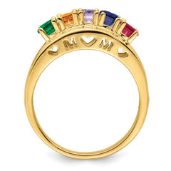 14k 3mm Synthetic Family Jewelry Ring - 9