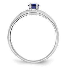 Sterling Silver Rhodium-plated Synthetic Family Jewelry Ring - 77