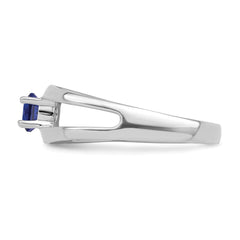 Sterling Silver Rhodium-plated Synthetic Family Jewelry Ring - 70