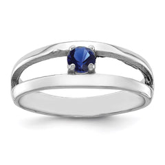 Sterling Silver Rhodium-plated Synthetic Family Jewelry Ring - 69