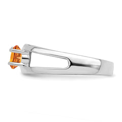 Sterling Silver Rhodium-plated Synthetic 2 Stone Mother's Ring - 102