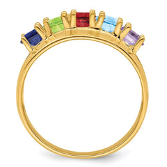 14k Genuine 5 Stone Mother's Ring - 5