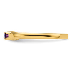 14k Genuine 2 Stone Mother's Ring - 2