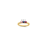 14k Synthetic Family Jewelry Ring - 8