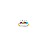 14k Synthetic Family Jewelry Ring - 100
