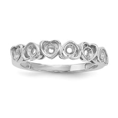 14k White Gold Family Jewelry Ring Mounting - 2
