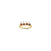14k Synthetic Family Jewelry Ring - 99