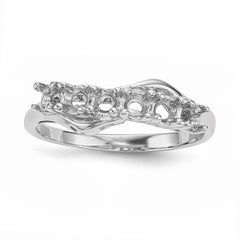 14k White Gold Family Jewelry Ring Mounting - 21