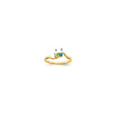 14k Synthetic Family Jewelry Ring - 102