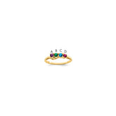 14k Synthetic Family Jewelry Ring - 54