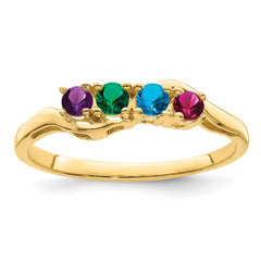 14k Synthetic Family Jewelry Ring - 54