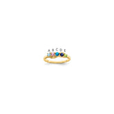 14k Synthetic Family Jewelry Ring - 22