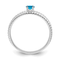 Sterling Silver Rhodium-plated Family Jewelry Ring - 7