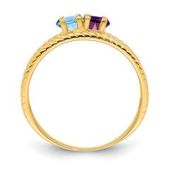 14k Synthetic Family Jewelry Ring - 12