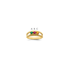 10k Synthetic Family Jewelry Ring - 35