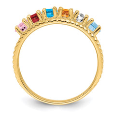 14k Synthetic Family Jewelry Ring - 116