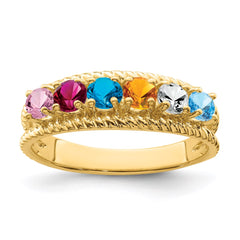 14k Synthetic Family Jewelry Ring - 116