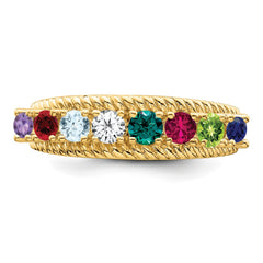 10k Synthetic Family Jewelry Ring - 8