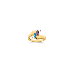 14k Genuine Family Jewelry Ring - 15