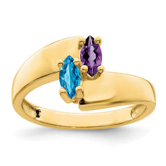 14k Genuine Family Jewelry Ring - 15