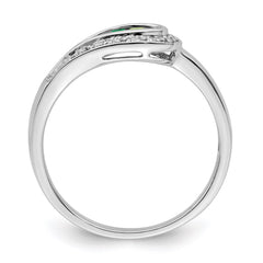 14K White Gold Family Jewelry Diamond Semi-Set Ring - 44