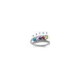 14K White Gold Family Jewelry Diamond Semi-Set Ring - 37