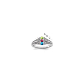 14K White Gold Family Jewelry Diamond Semi-Set Ring - 40