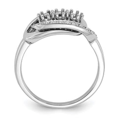 14K White Gold Family Jewelry Diamond Semi-Set Ring - 7