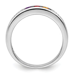 14K White Gold Family Jewelry Diamond Semi-Set Ring - 50