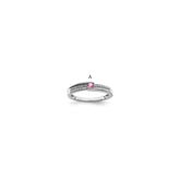 14K White Gold Family Jewelry Diamond Semi-Set Ring - 8